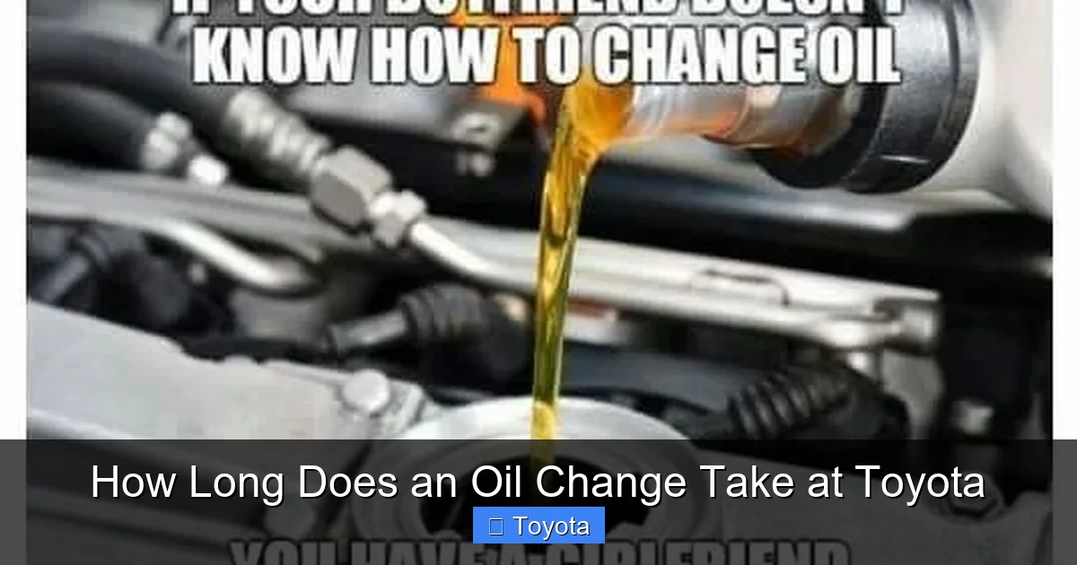 How Long Does an Oil Change Take at Toyota