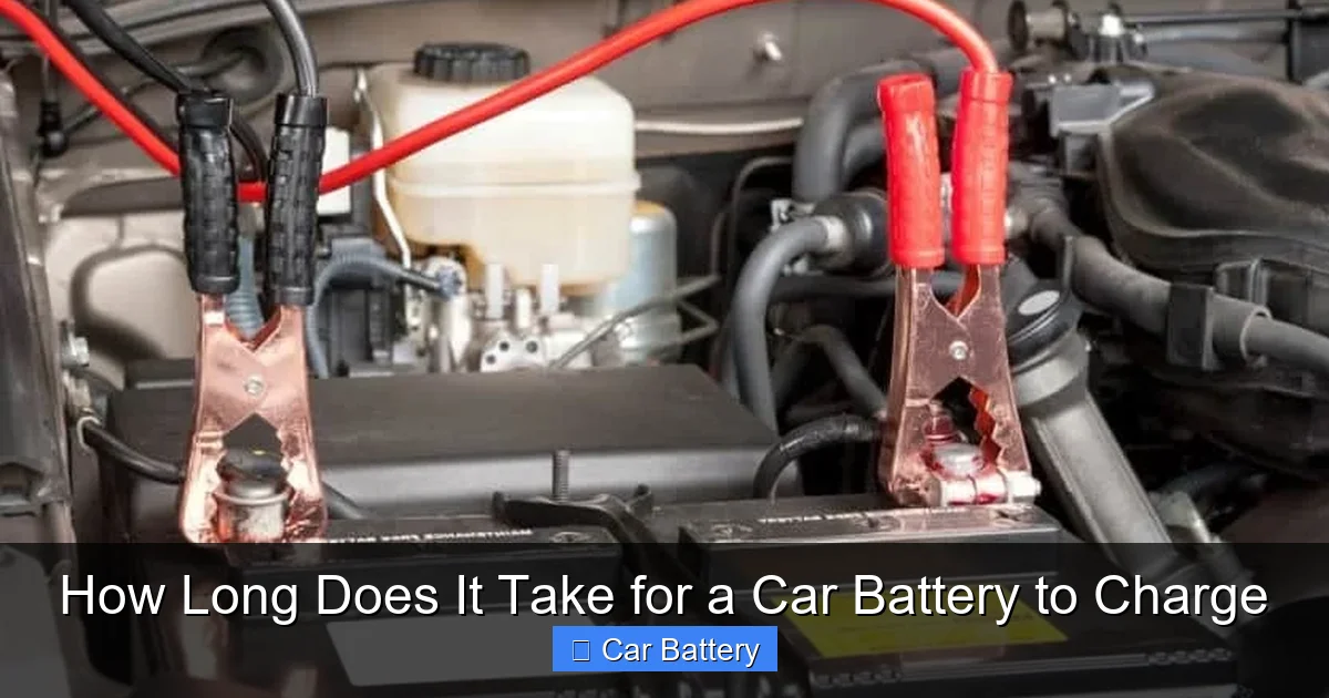 How Long Does It Take for a Car Battery to Charge