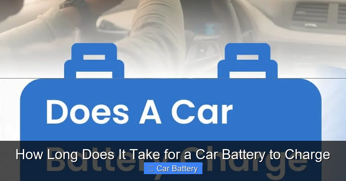 How Long Does It Take for a Car Battery to Charge