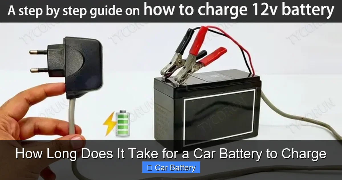 How Long Does It Take for a Car Battery to Charge