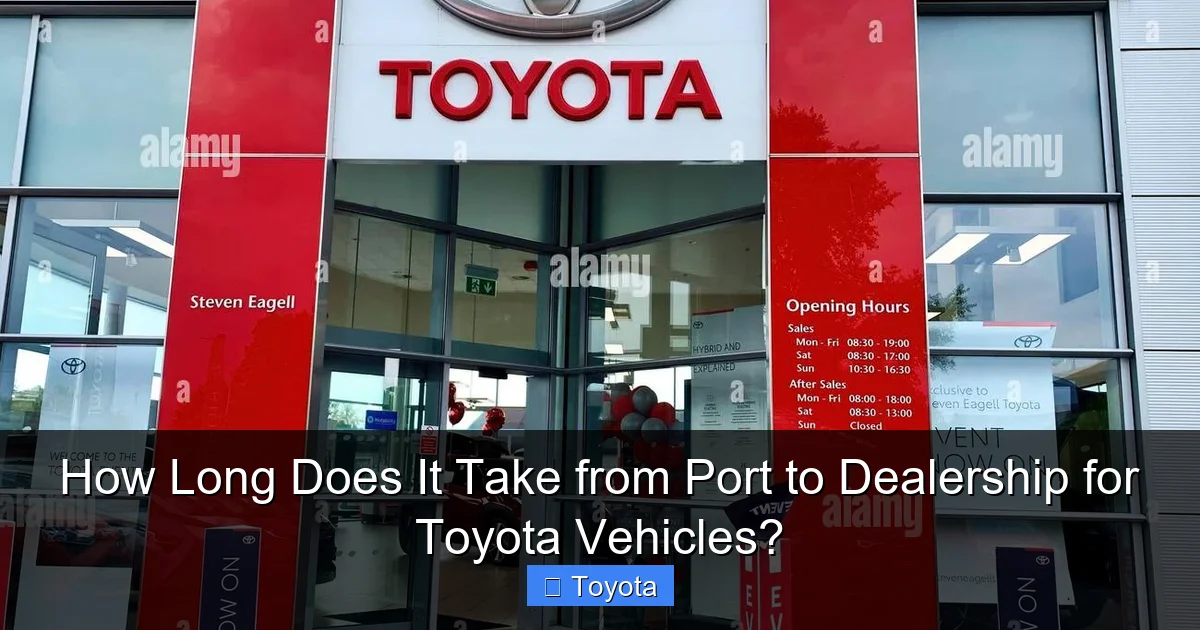 How Long Does It Take from Port to Dealership for Toyota Vehicles?