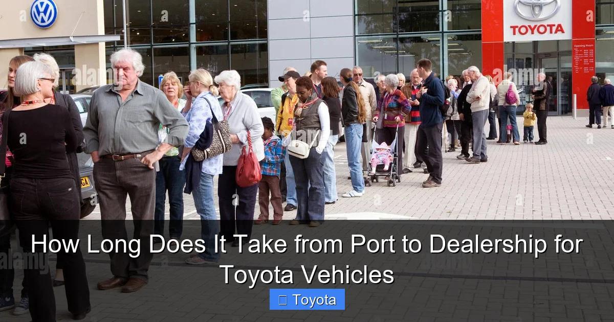How Long Does It Take from Port to Dealership for Toyota Vehicles