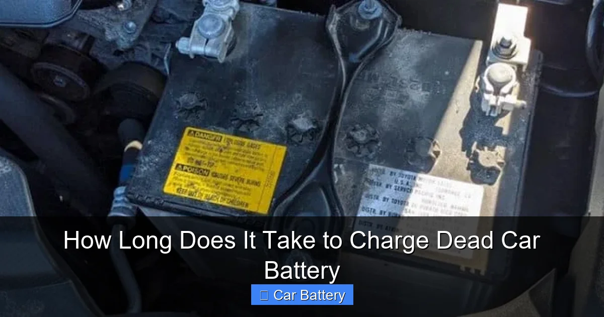 How Long Does It Take to Charge Dead Car Battery