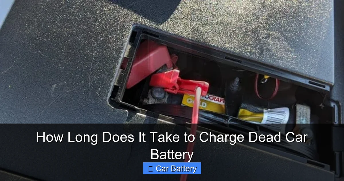 How Long Does It Take to Charge Dead Car Battery
