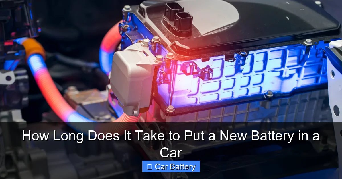 How Long Does It Take to Put a New Battery in a Car