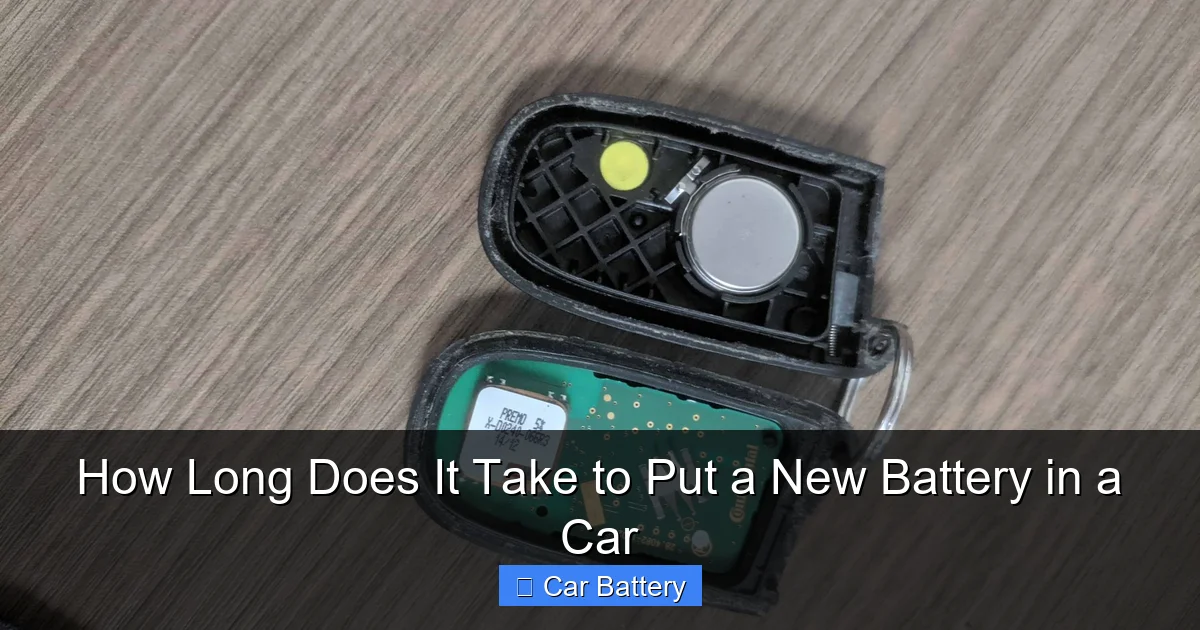 How Long Does It Take to Put a New Battery in a Car