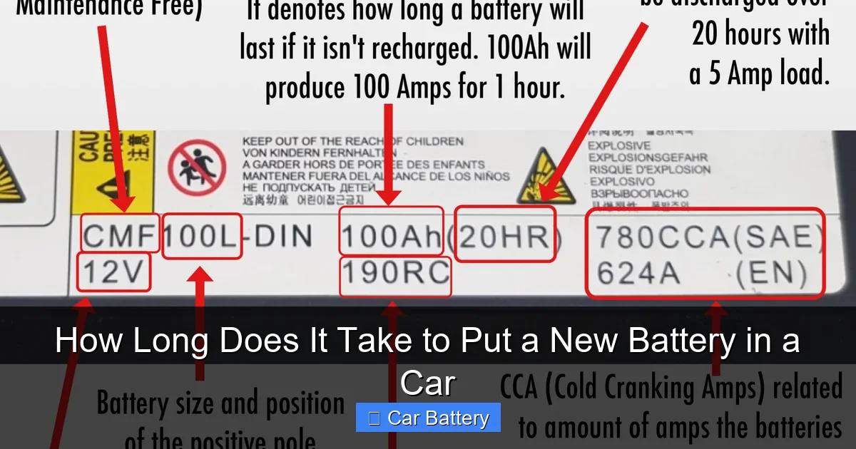 How Long Does It Take to Put a New Battery in a Car