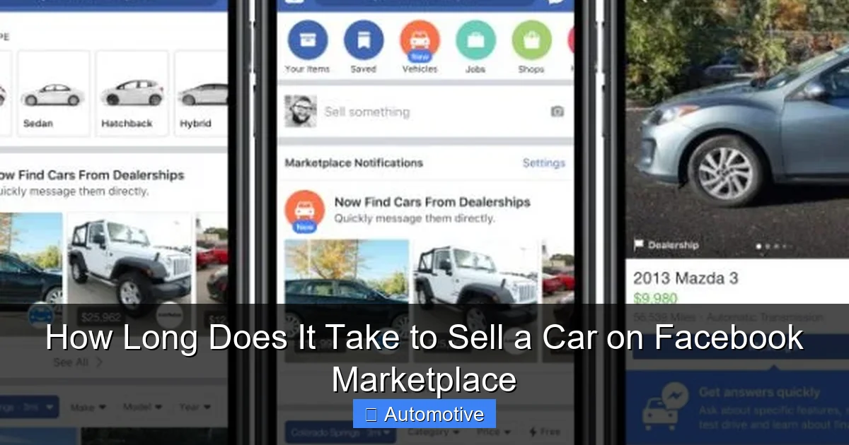 How Long Does It Take to Sell a Car on Facebook Marketplace
