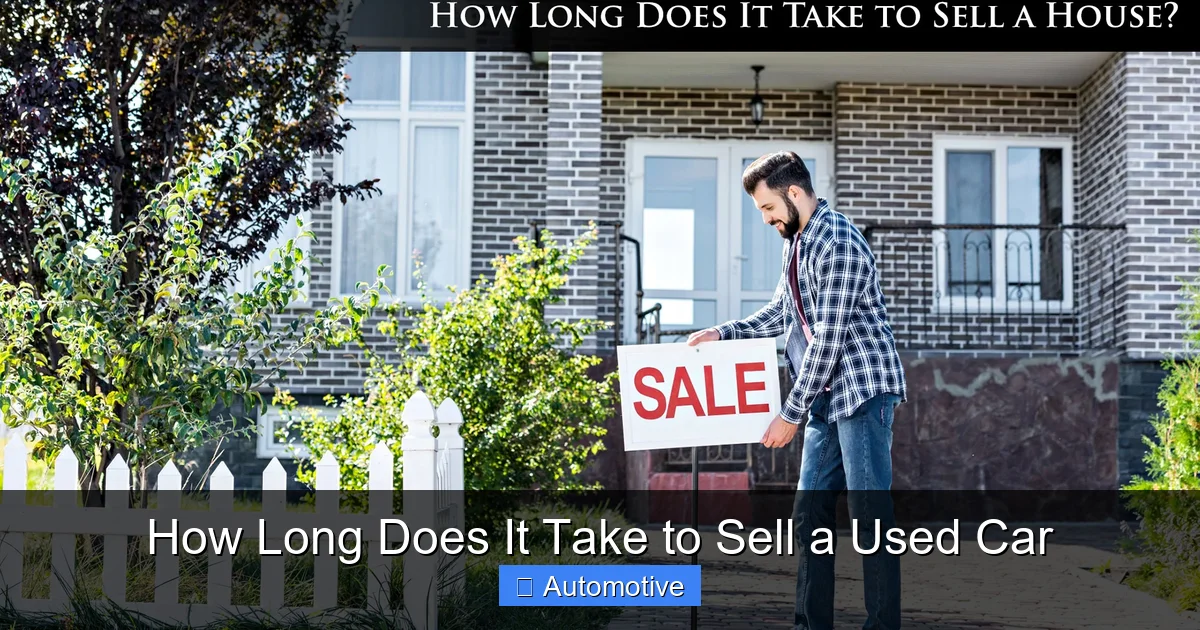 How Long Does It Take to Sell a Used Car