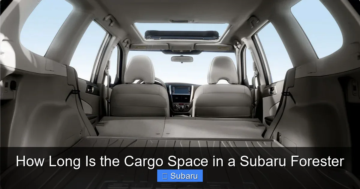 How Long Is the Cargo Space in a Subaru Forester