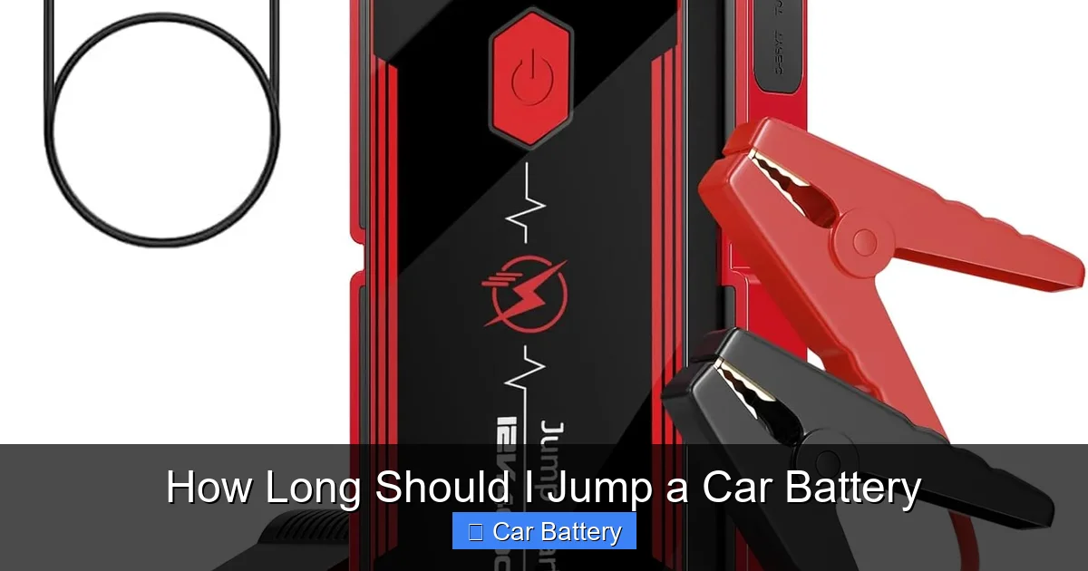 How Long Should I Jump a Car Battery