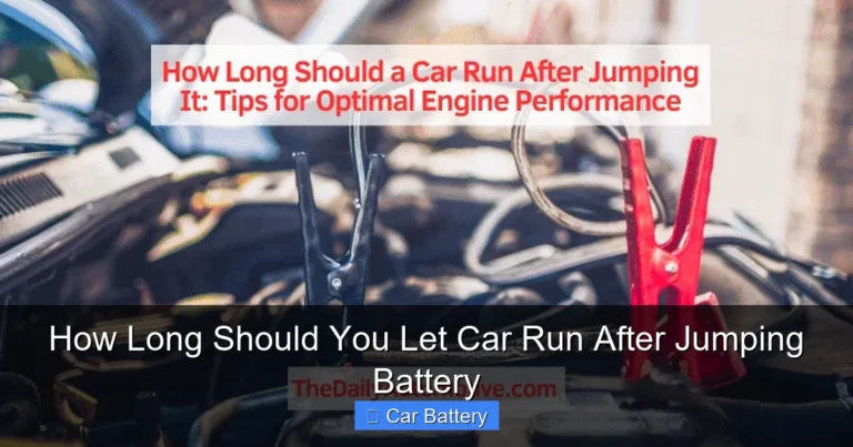 How Long Should You Let Car Run After Jumping Battery