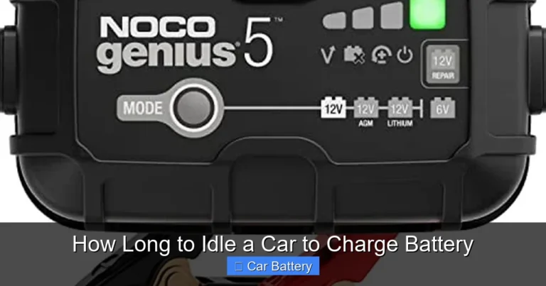 How Long to Idle a Car to Charge Battery
