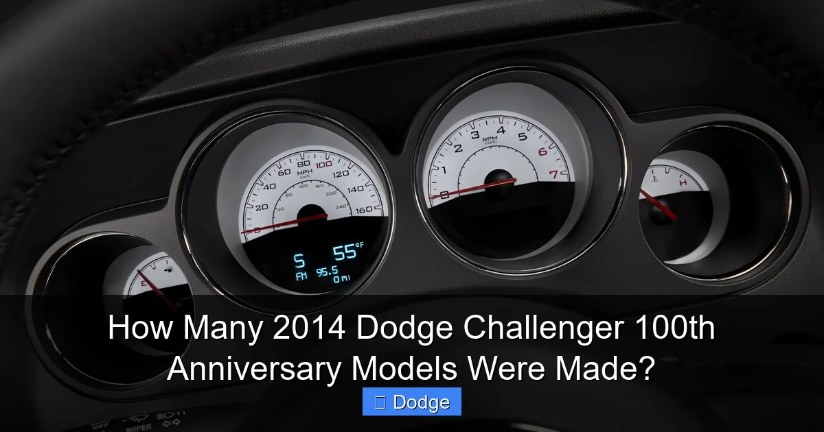 How Many 2014 Dodge Challenger 100th Anniversary Models Were Made?
