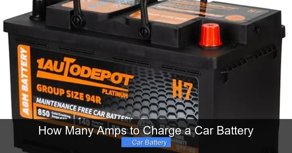 How Many Amps to Charge a Car Battery