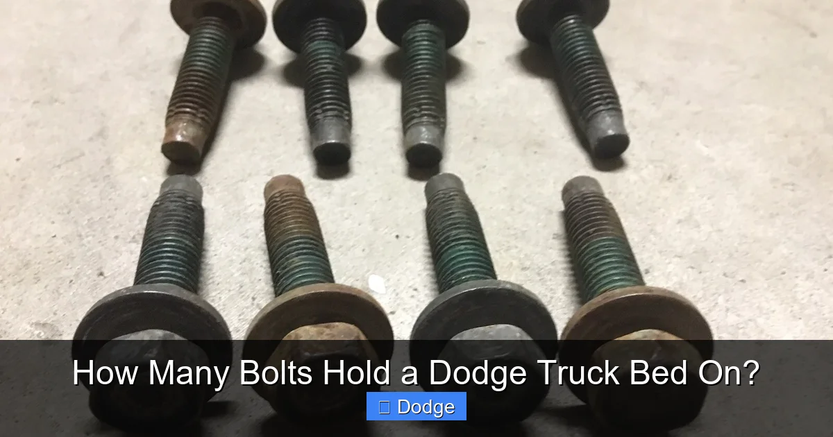 How Many Bolts Hold a Dodge Truck Bed On?