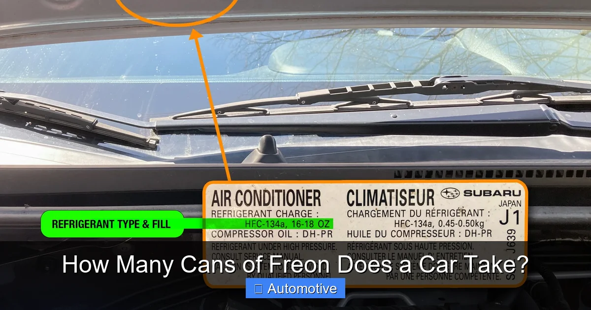 How Many Cans of Freon Does a Car Take?