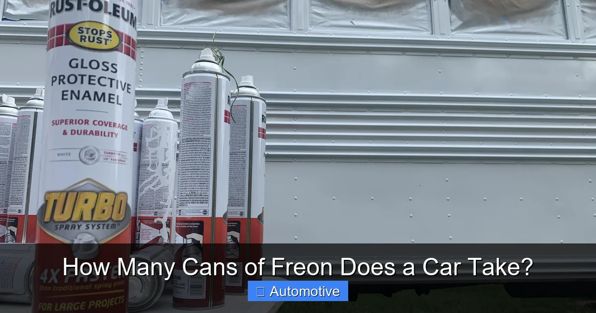How Many Cans of Freon Does a Car Take?