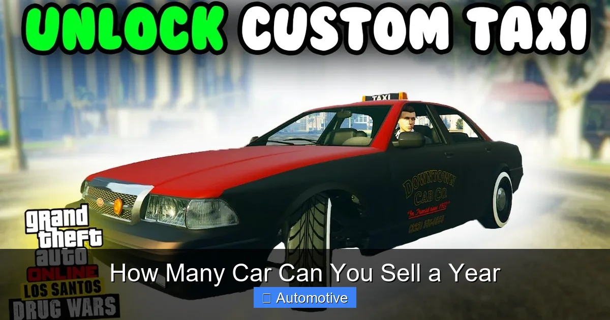 How Many Car Can You Sell a Year