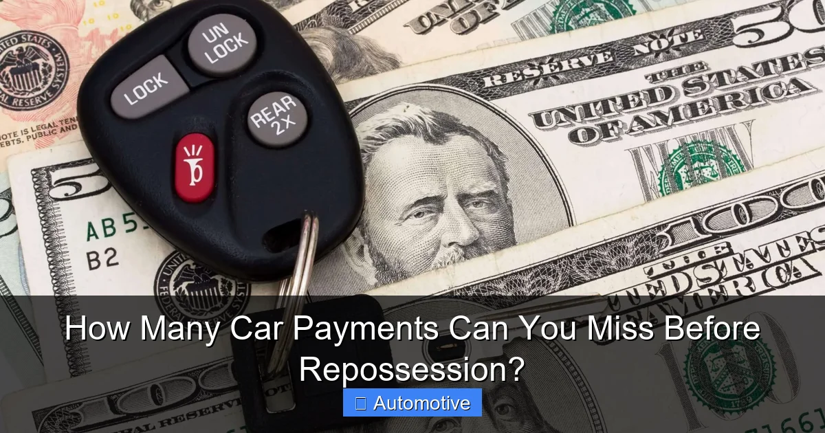How Many Car Payments Can You Miss Before Repossession?