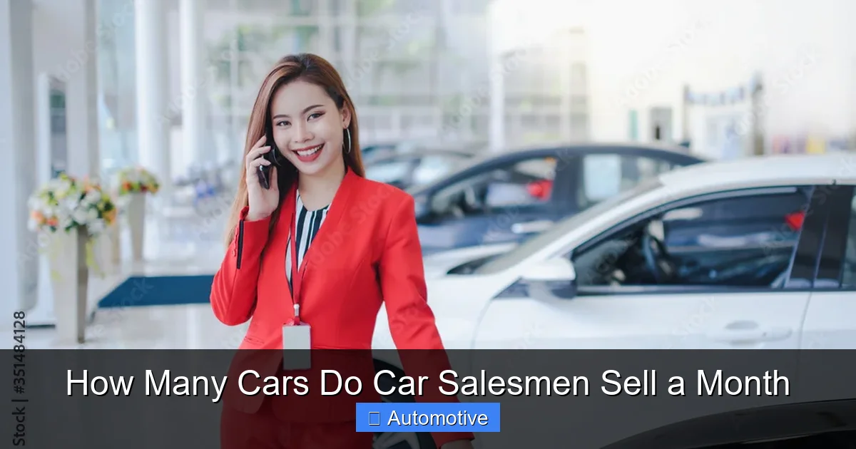 How Many Cars Do Car Salesmen Sell a Month