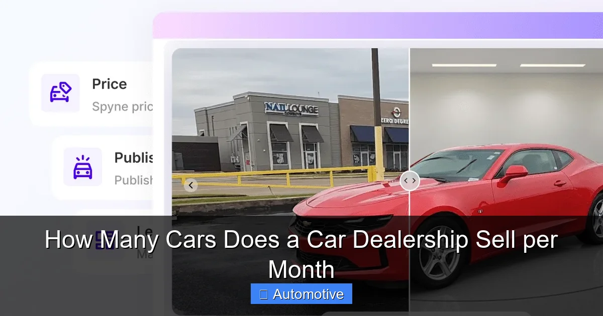 How Many Cars Does a Car Dealership Sell per Month