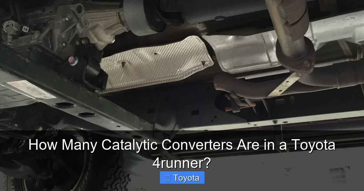 How Many Catalytic Converters Are in a Toyota 4runner?