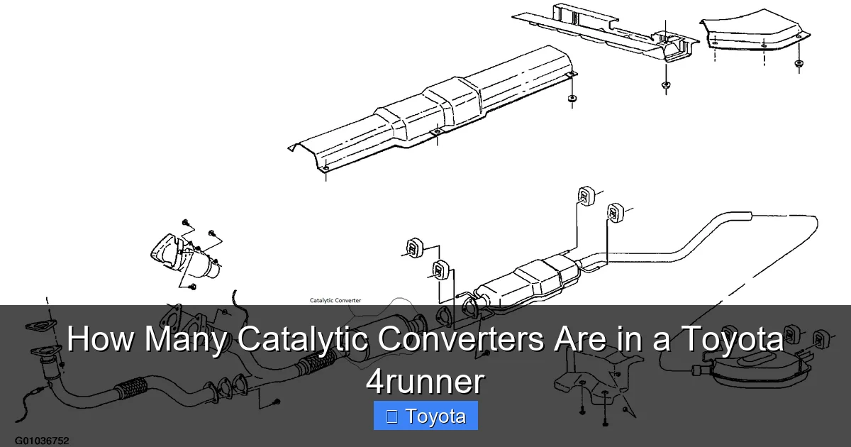 How Many Catalytic Converters Are in a Toyota 4runner