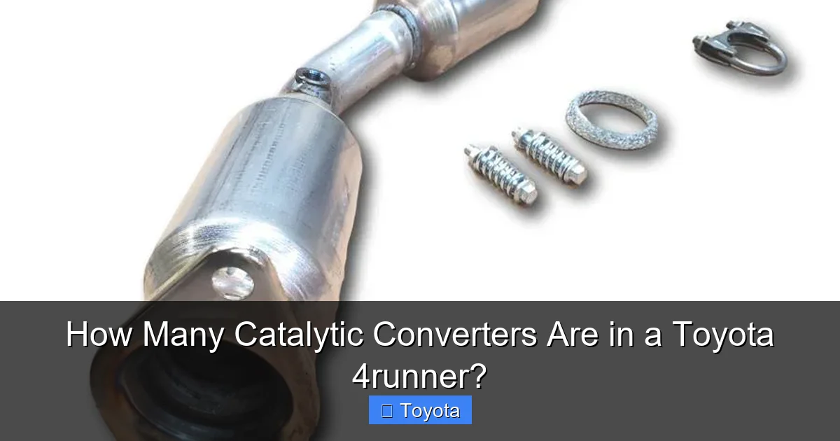 How Many Catalytic Converters Are in a Toyota 4runner?