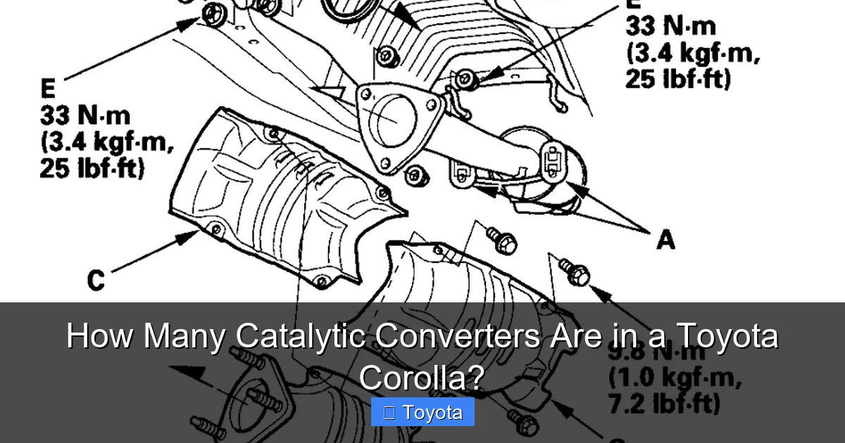 How Many Catalytic Converters Are in a Toyota Corolla?