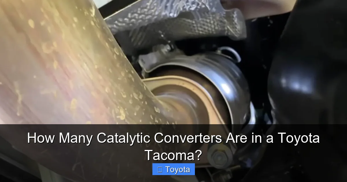 How Many Catalytic Converters Are in a Toyota Tacoma?