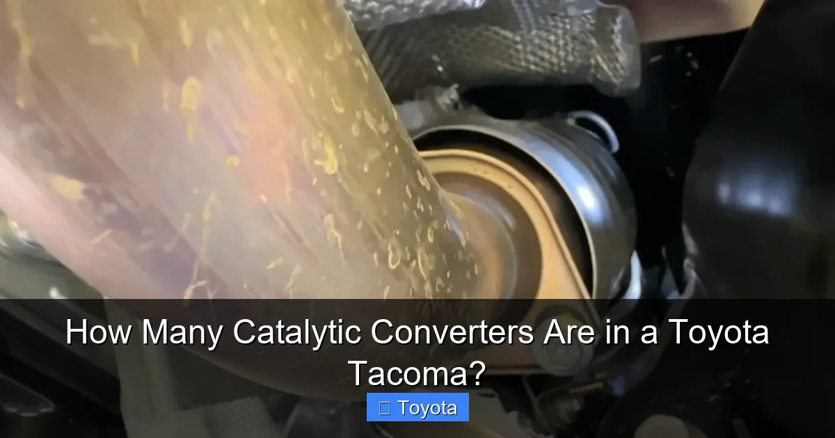 How Many Catalytic Converters Are in a Toyota Tacoma?
