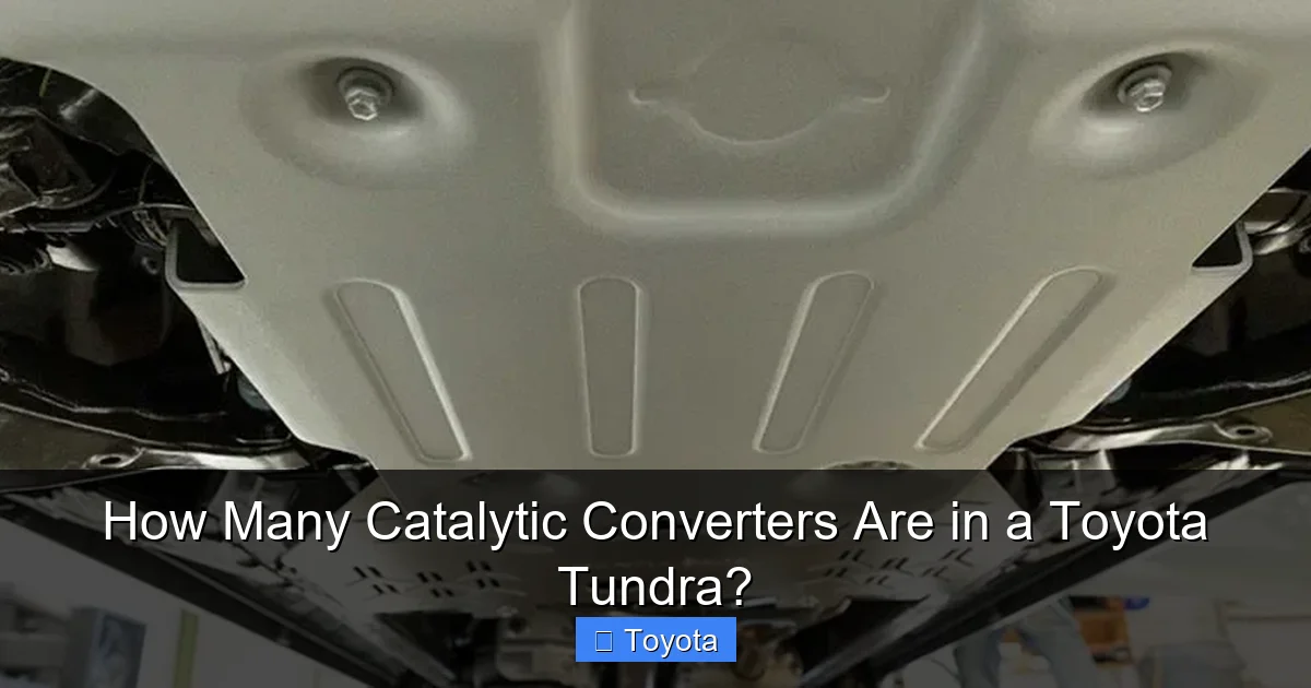 How Many Catalytic Converters Are in a Toyota Tundra?