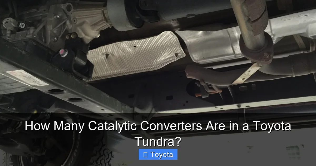 How Many Catalytic Converters Are in a Toyota Tundra?