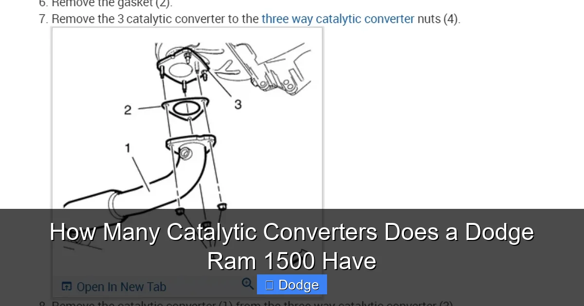 How Many Catalytic Converters Does a Dodge Ram 1500 Have
