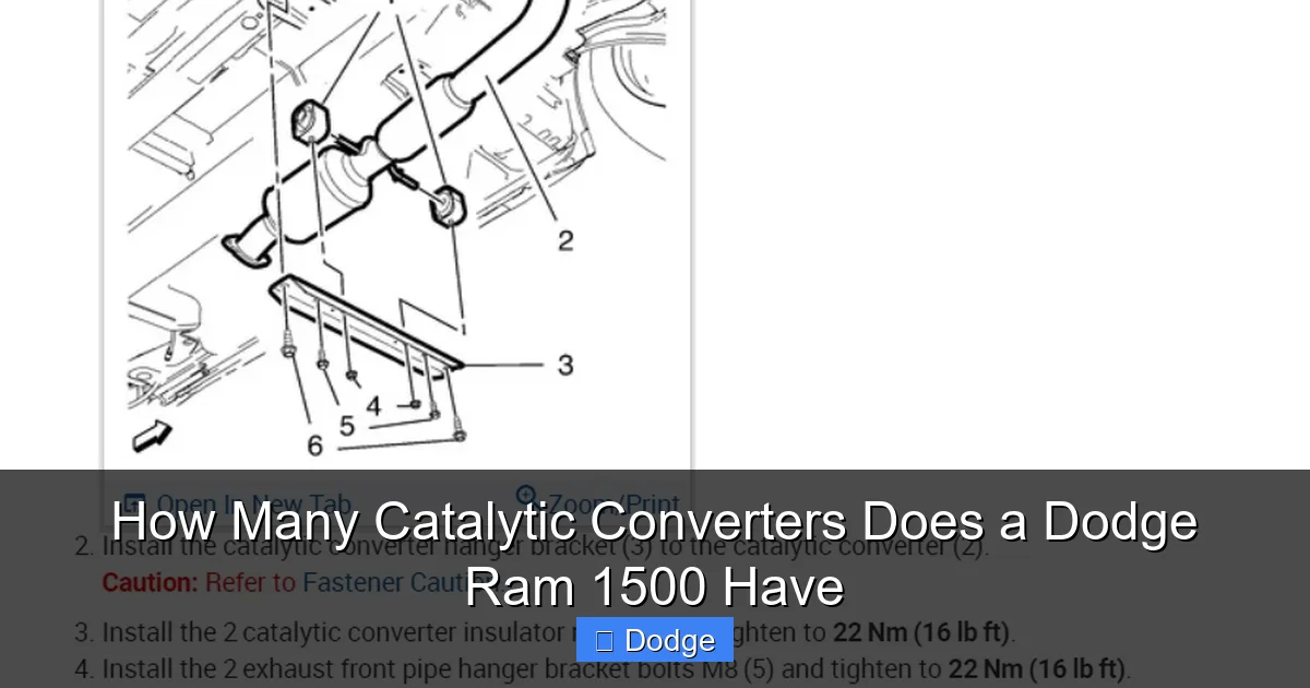 How Many Catalytic Converters Does a Dodge Ram 1500 Have