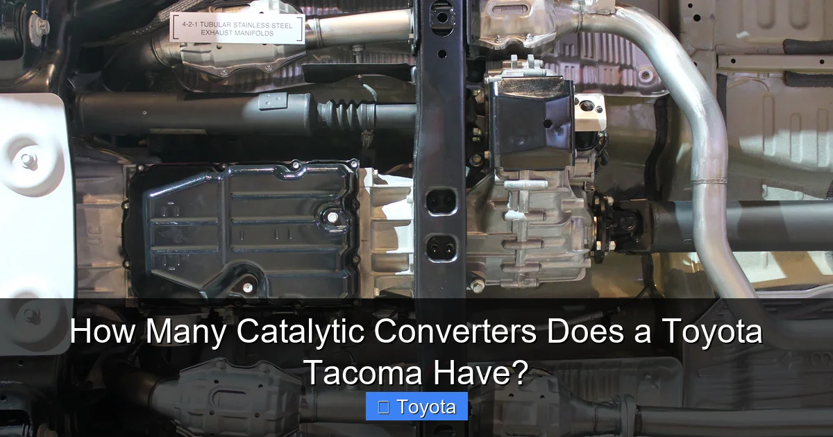 How Many Catalytic Converters Does a Toyota Tacoma Have?