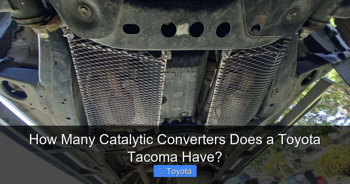 How Many Catalytic Converters Does a Toyota Tacoma Have?