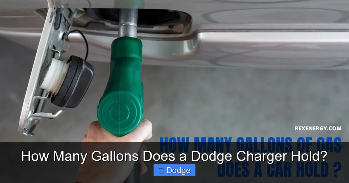 How Many Gallons Does a Dodge Charger Hold?