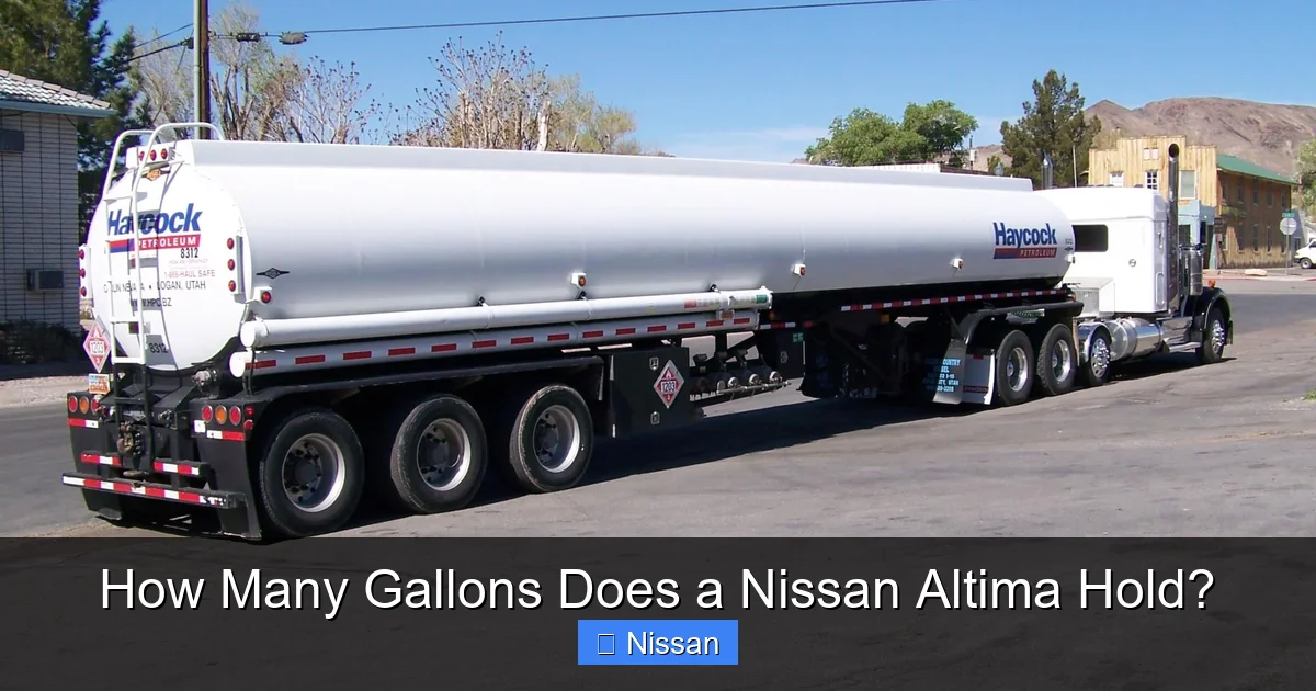 How Many Gallons Does a Nissan Altima Hold?