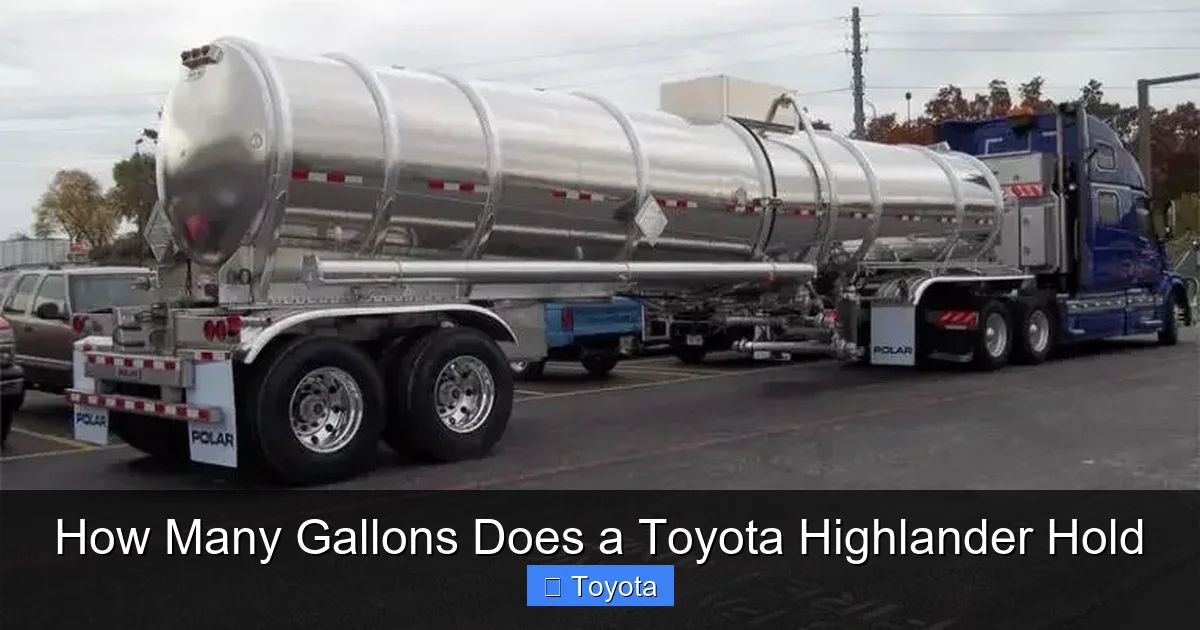 How Many Gallons Does a Toyota Highlander Hold
