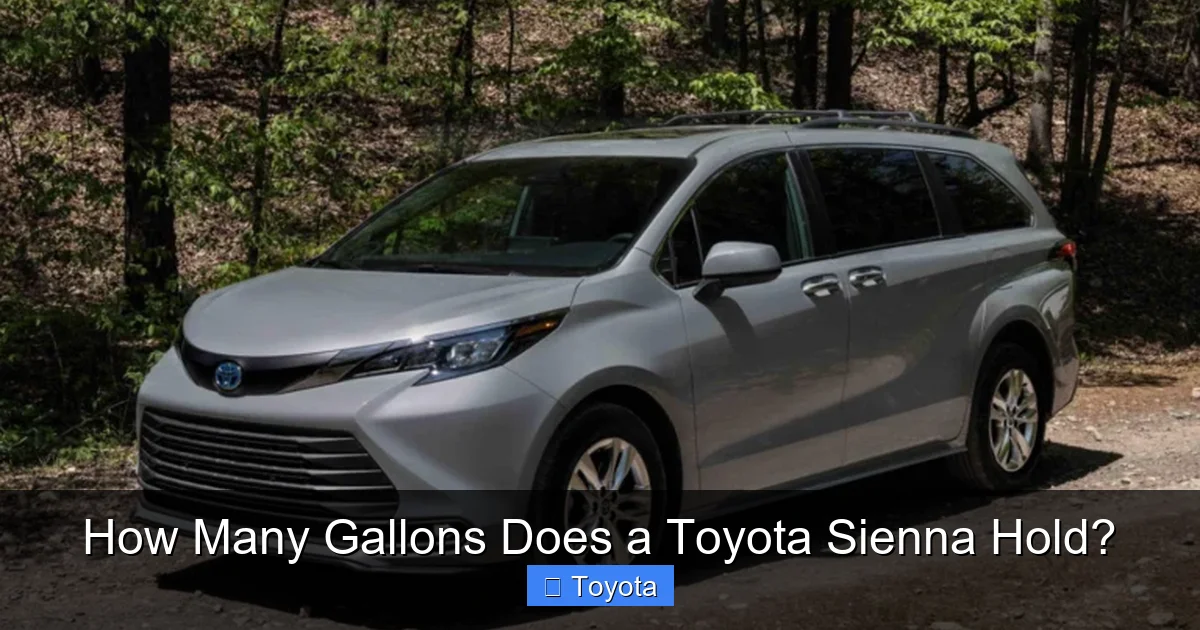 How Many Gallons Does a Toyota Sienna Hold?