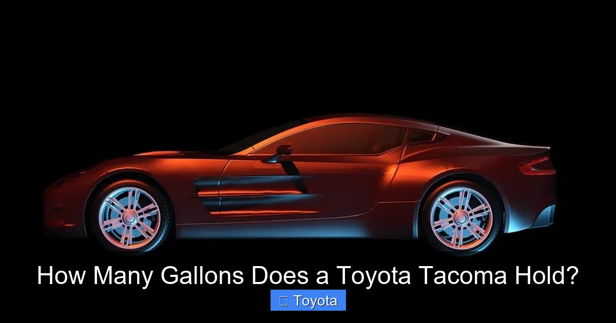 How Many Gallons Does a Toyota Tacoma Hold?