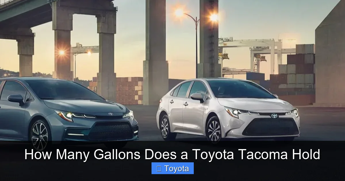 How Many Gallons Does a Toyota Tacoma Hold
