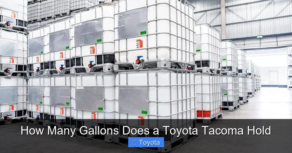 How Many Gallons Does a Toyota Tacoma Hold