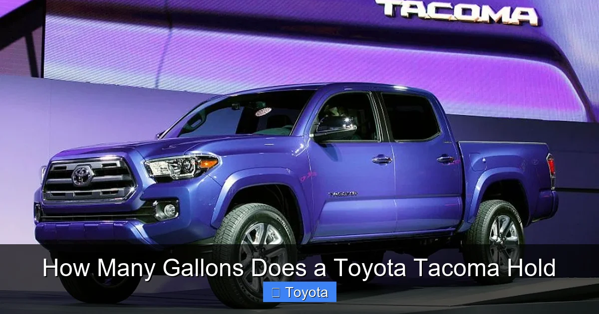 How Many Gallons Does a Toyota Tacoma Hold