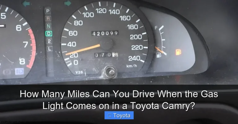How Many Miles Can You Drive When the Gas Light Comes on in a Toyota Camry?