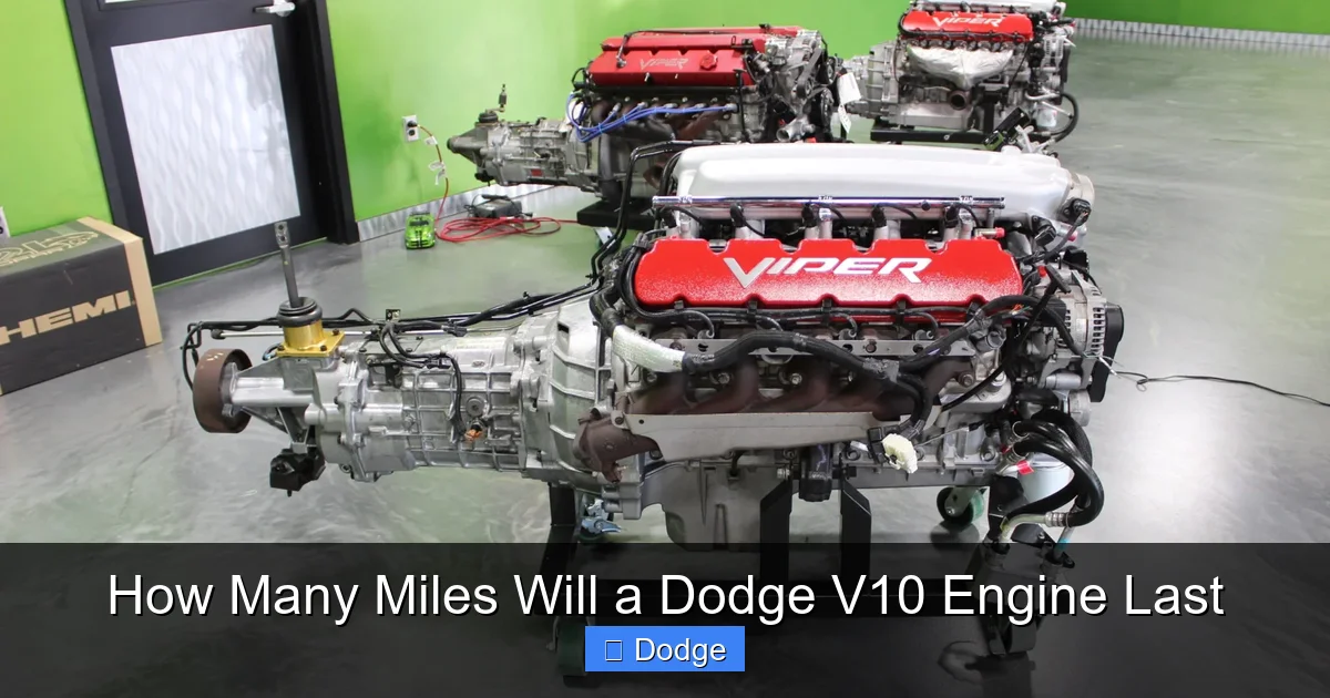How Many Miles Will a Dodge V10 Engine Last