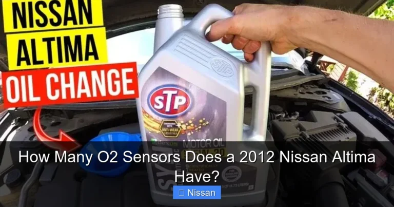 How Many O2 Sensors Does a 2012 Nissan Altima Have?