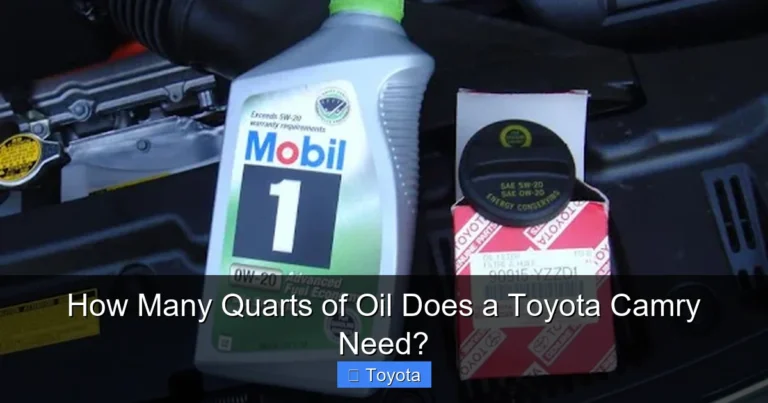 How Many Quarts of Oil Does a Toyota Camry Need?